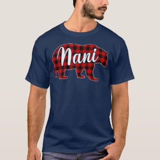 Mulheres Nani Bear Camisa Natal Família de Xadreze