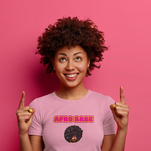 Mulheres Negras, Camiseta Babe Afro Rosa