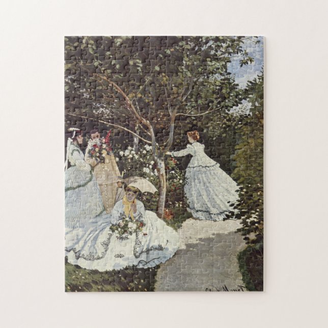 Mulheres no Jardim por Claude Monet Quebra-cabeça (Vertical)