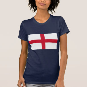 Mulheres T Camisa com Bandeira da Inglaterra