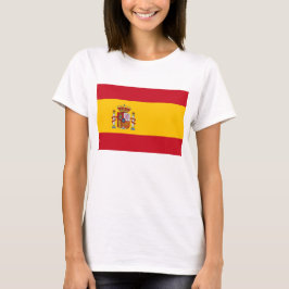 Mulheres T Camisa com Bandeira de ESPANHA