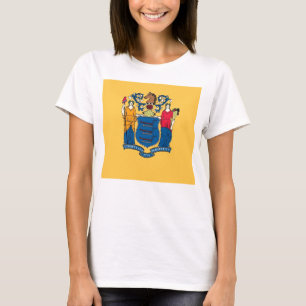 Mulheres T Camisa com Bandeira do Estado de Nova J