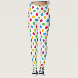 Multi bolinhas Legging da cor