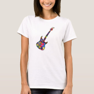 Multi camisa colorida da guitarra