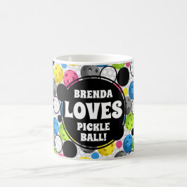 Multi caneca de café colorida de Pickleball