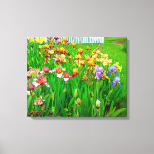 Multi canvas coloridas do remendo da flor da íris