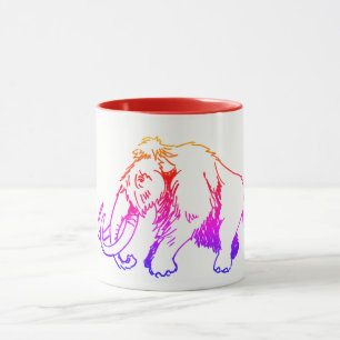 Multi-cor da caneca do Mammoth Woolly