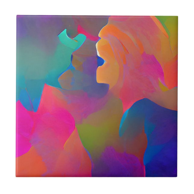 Multicoloração vibrante, linda, fuchsia amarela pú (Frente)