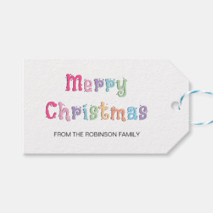 Multicolores Divertidos - Etiquetas de presente de