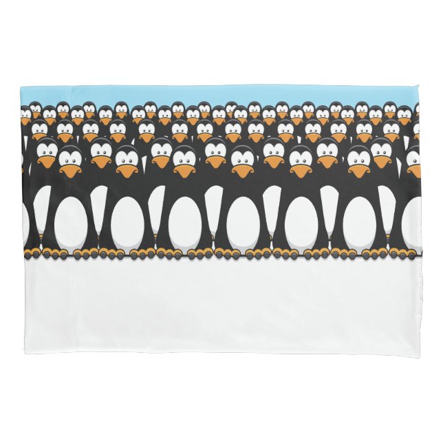 Multidão de pinguins engraçados dos desenhos (Frente)