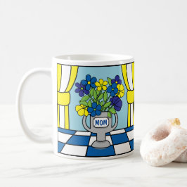 Multidoerista na clássica caneca branca de café