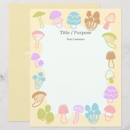 Múltiplas cores do cogumelo