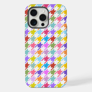Múltiplas cores Houndstooth+Padrão Branco