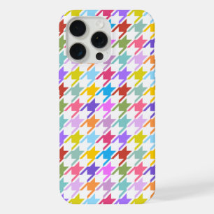 Múltiplas cores Houndstooth+Padrão Branco