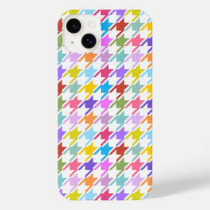 Múltiplas cores Houndstooth+Padrão Branco
