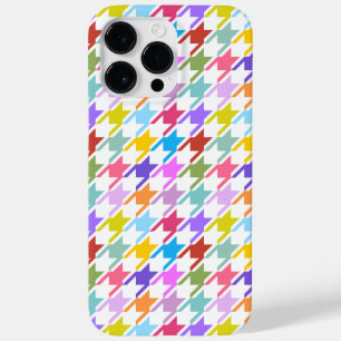 Múltiplas cores Houndstooth+Padrão Branco