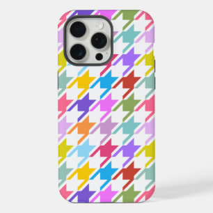 Múltiplas cores Houndstooth+Padrão Branco Grande