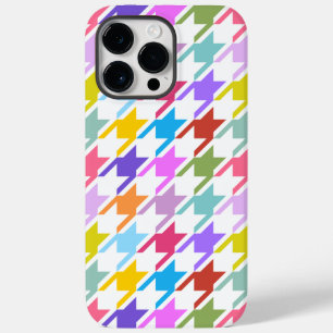 Múltiplas cores Houndstooth+Padrão Branco Grande