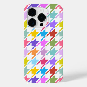 Múltiplas cores Houndstooth+Padrão Branco Grande