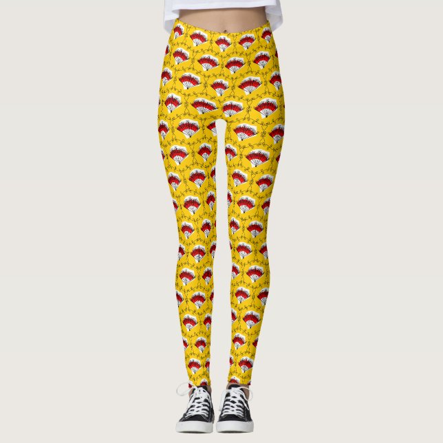 Múltiplas leggings nos cantos do ventilador espanh (Frente)