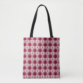 Multiple Myeloma Cancer Awareness Plaid Tote