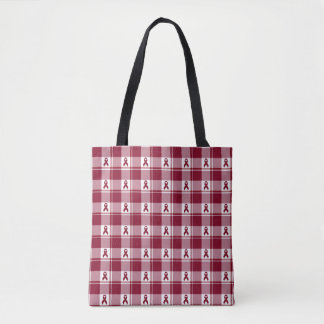 Multiple Myeloma Cancer Awareness Plaid Tote