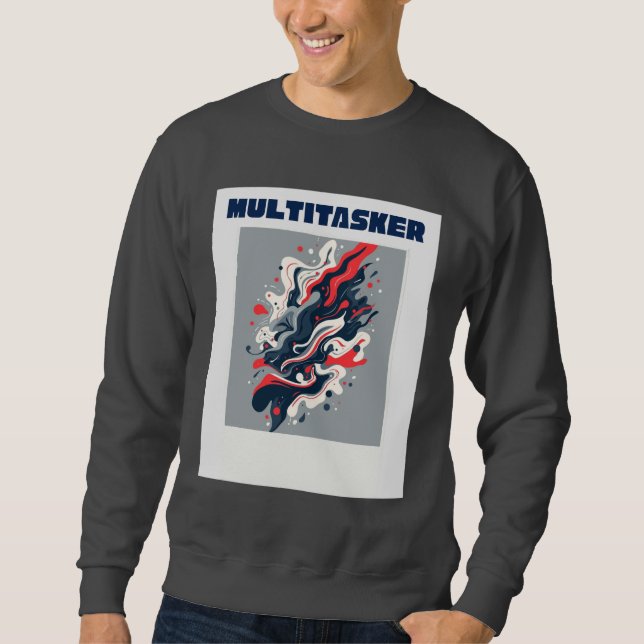 Multitarefa - Camiseta de Arte Fluida Abstrata e R (Frente)