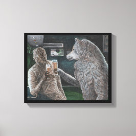 Múmia e Bebendo de Werewolf Fantasy Canvas Print