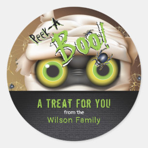 Mummy Monster Peek Uma Etiqueta Boo Candy Bag