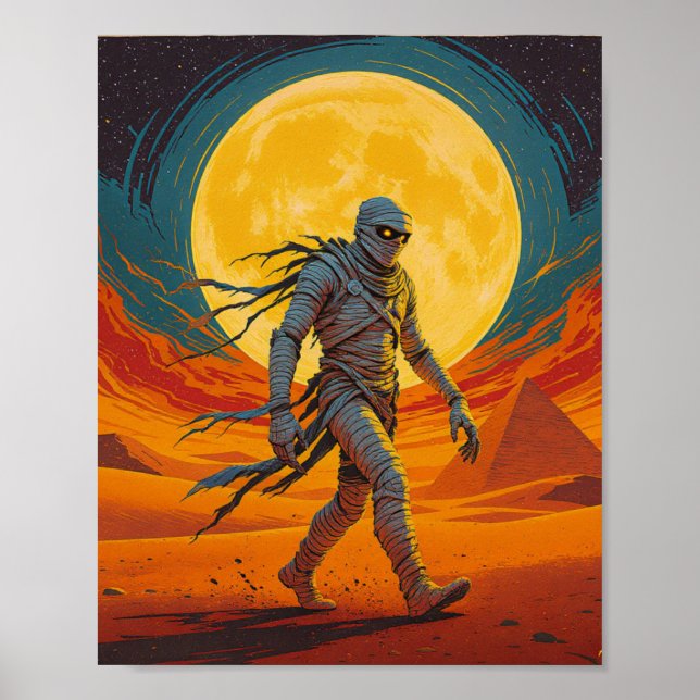 Mummy Wall Art - Poster do horror egípcio (Frente)