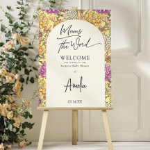 Mum's the Word  Surprise Baby Shower Welcome 