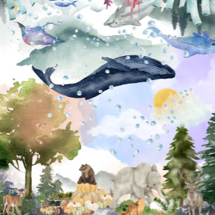 Mundo Animal Impossível Quebra-cabeça Watercolor