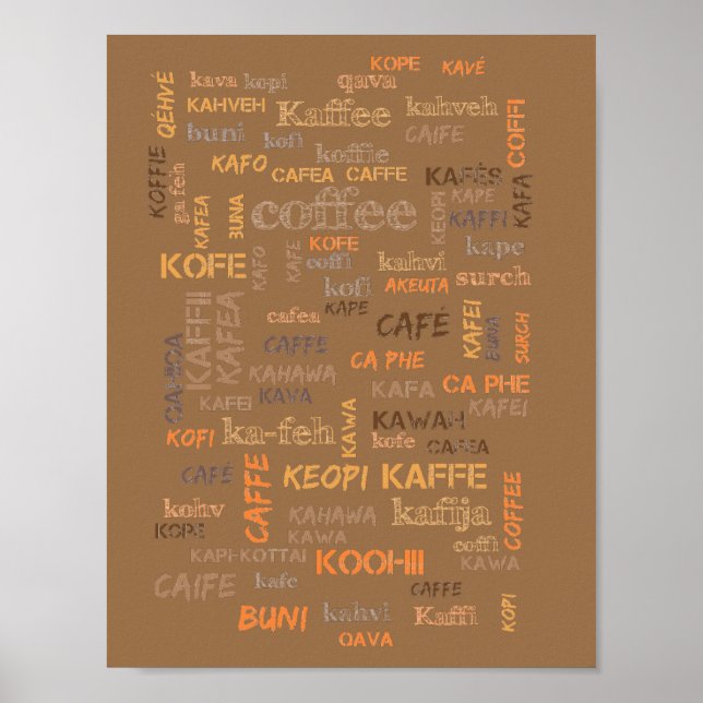 Mundo do Café - poster de 8,5 x 11 (Frente)