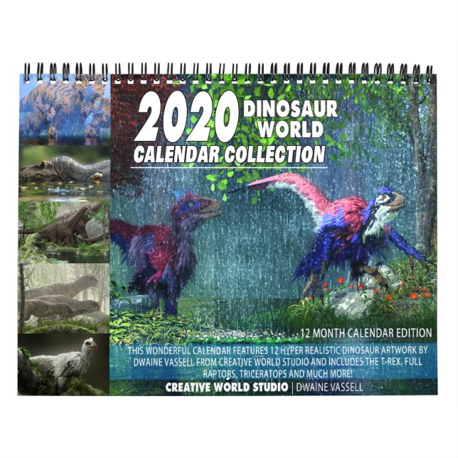 MUNDO DO CALENDÁRIO DE DINOSSAUR 2020 (Capa)