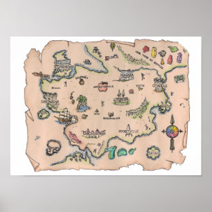 Mundo do impressão do poster de Boardgames