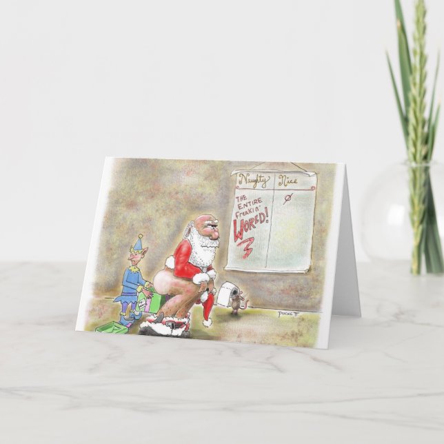 Mundo Malvado! Cartão de Natal (Frente)