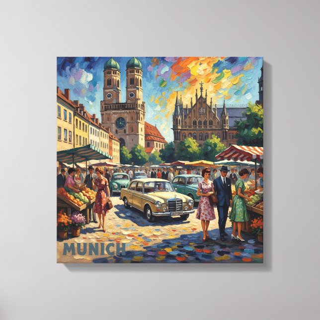 Munich Market by Twin Towers Canvas Art (Frente)