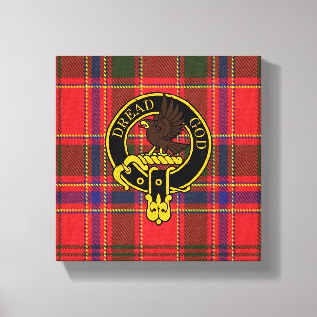 Munro Scottish Crest e Tartan Canvas print (Frente)