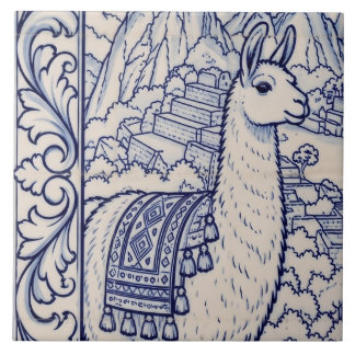 Mural de Azulejo Machu Picchu 3 de 6 Meio Esquerdo