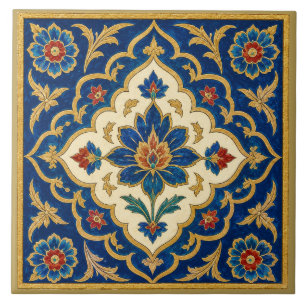 Mural de Medalhões Florais Otomanos Iznik