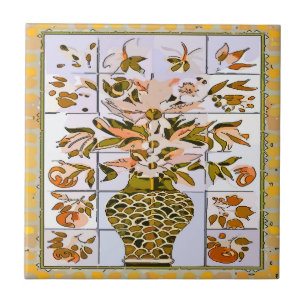 Mural do Azulejo Vase da Dourada aparência
