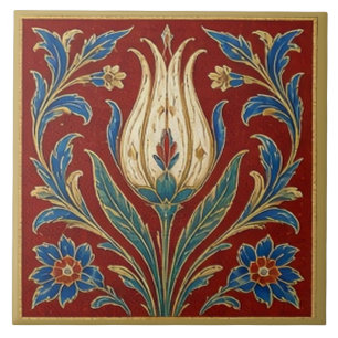 Mural Floral de Tulipa Otomana Saz