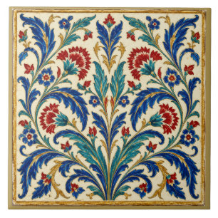 Mural Floral Simétrico Iznik