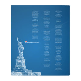 Muro de Arte Metálica Decorre Constituição dos EUA