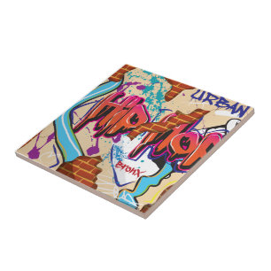 Muro de Grafite Urbano Hip Hop.