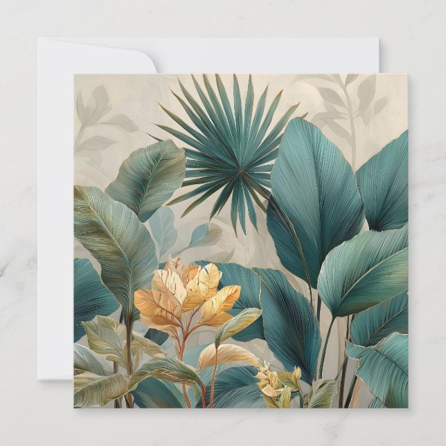 Muro de Parede Botânica Tropical Elegante (Frente)