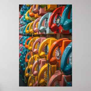 Muro de Vintage dos Telefones AR 916 Poster estili