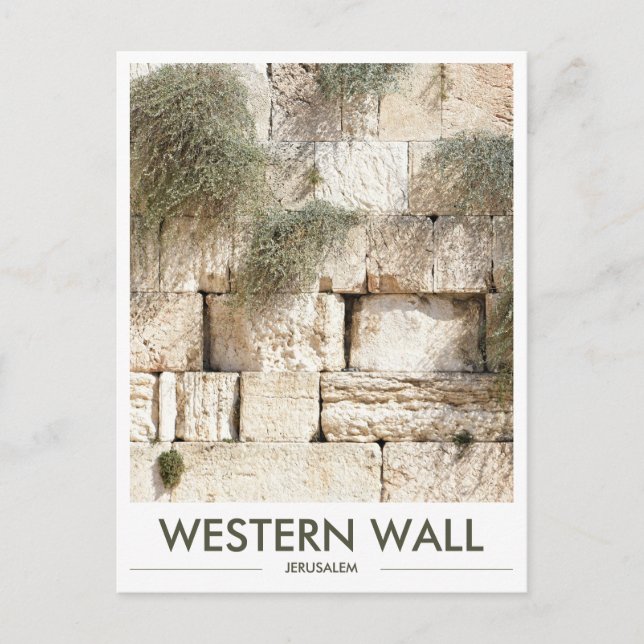 Muro Ocidental Cartão Postal de Jerusalém (Frente)