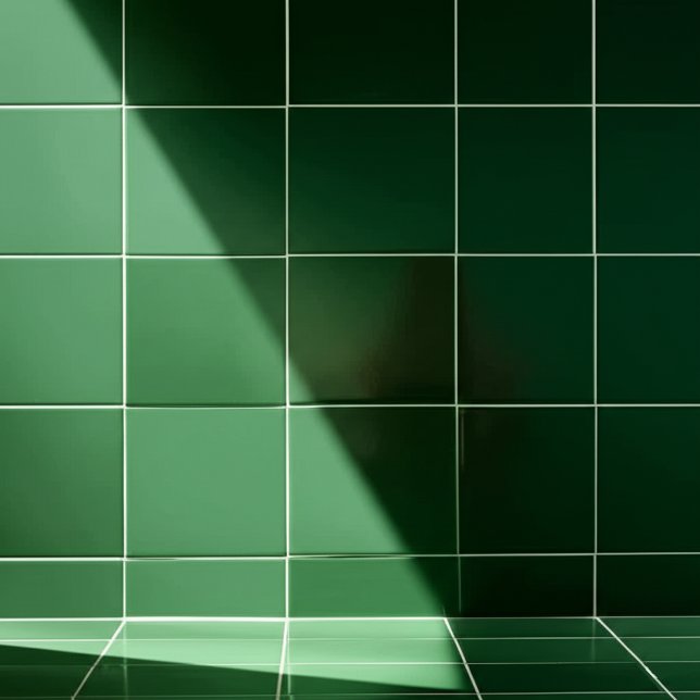 Muro Verde Russo Escuro | Quadrado mínimo (Dark Green Ceramic Tiles)