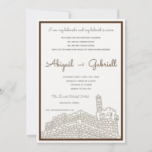 Muros de Jerusalém - Convite para Casamento